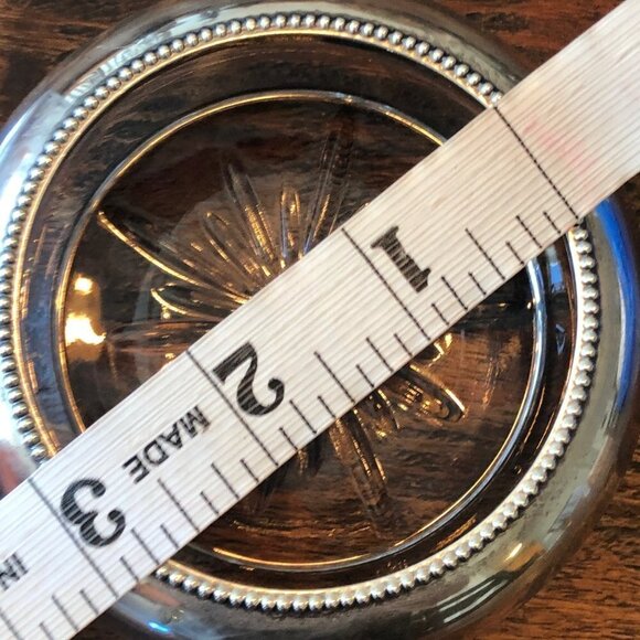 Mid Century Silver & Crystal Coaster - Picture 4 of 5